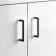 Quartz Gloss White Basin Vanity and Back To Wall Toilet Unit 1050mm (Excludes Toilet) - Black Accents