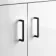 Quartz Gloss White Combination Vanity Basin and Houston Toilet 1050mm - Black Accents