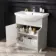 Capri Cotton White Combination Vanity Basin and Houston Toilet 1350mm - Chrome Handles