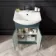 Capri Mystic Green Combination Vanity Basin and Miami Toilet 1050mm - Chrome Handles