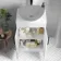 Mersey Gloss White Vanity 500mm Excludes Counter Top Basin - Black Accents