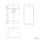 Mersey Gloss White Vanity 500mm Excludes Counter Top Basin - Black Accents