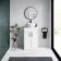 Mersey Gloss White Vanity with Mesa Basin 500mm - Black Accents