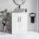 Mersey Gloss White Vanity 600mm Excludes Counter Top Basin - Black Accents