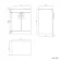 Mersey Gloss White Vanity 600mm Excludes Counter Top Basin - Black Accents