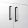 Mersey Gloss White Vanity with Oval Basin 800mm - Black Accents
