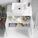 Mersey Gloss White Vanity with Troy Basin 800mm - Black Accents
