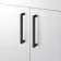 Mersey Gloss White Basin Vanity and Back To Wall Unit 1300mm (Excludes Toilet) - Black Accents