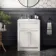 Milos Cotton White Basin Vanity 600mm - Brushed Handles