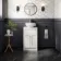 Milos Cotton White Vanity with Mesa Basin 500mm - Chrome Handles