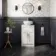 Milos Cotton White Vanity with Mesa Basin 500mm - Traditional Handles