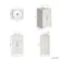 Milos Cotton White Vanity with Mesa Basin 500mm - Traditional Handles