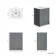 Milos Fog Grey Basin Vanity 600mm - Brushed Handles
