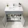 Milos Fog Grey Basin Vanity 800mm - Brushed Handles