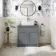 Milos Fog Grey Vanity with Troy Basin 800mm - Brushed Handles