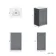 Milos Fog Grey Basin Vanity 500mm - Chrome Handles