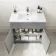 Milos Fog Grey Combination Vanity Basin and Houston Toilet 1300mm - Chrome Handles