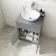Milos Fog Grey Vanity with Oval Basin 600mm - Traditional Handles