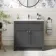 Milos Slate Grey Basin Vanity 800mm - Chrome Handles