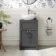 Milos Slate Grey Vanity with Oval Basin 500mm - Traditional Handles