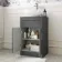 Milos Slate Grey Vanity with Oval Basin 500mm - Traditional Handles