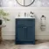 Milos Navy Blue Basin Vanity 600mm - Brushed Handles