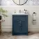 Milos Navy Blue Basin Vanity 600mm - Traditional Handles