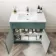 Milos Mystic Green Basin Vanity 800mm - Brushed Handles