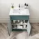 Milos Mystic Green Combination Vanity Basin and Miami Toilet 1100mm - Chrome Handles