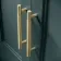 Lucia Midnight Green Double Basin Vanity 1200mm - Brass Knurled Handles