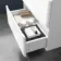 Corsica Gloss White Wall Hung Drawer Vanity with Marble Top & Marin Basin 600mm