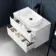 Corsica Gloss White Wall Hung Drawer Vanity with Marble Top & Marin Basin 800mm