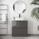 Corsica Tungsten Grey Vanity Drawer with Marble Top & Marin Basin 800mm