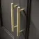 Lucia Graphite Grey Cabinet with Marble Top 1030mm (Excludes Counter Top Basin) - Brass Knurled Handles
