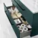 Elba Midnight Green Wall Hung Drawer Vanity with Marble Top & Cody Basin 1000mm - Black Accents