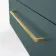 Elba Midnight Green Wall Hung Drawer Vanity 1000mm (Excludes Counter Top Basin) - Brushed Brass Accents