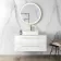 Elba Gloss White Wall Hung Drawer Vanity with Marble Top & Cody Basin 1000mm - Brushed Brass Accents