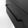 Elba Matt Black Wall Hung Basin Drawer Vanity 800mm with Matt Black Stand
