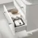 Omaha Gloss White Wall Hung Drawer Vanity with Marble Top & Marin Basin 600mm