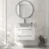 Omaha Gloss White Wall Hung Drawer Vanity with Marble Top 800mm - Excludes Counter Top Basin