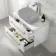 Omaha Gloss White Wall Hung Drawer Vanity with Marble Top 800mm - Excludes Counter Top Basin