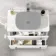 Omaha Gloss White Wall Hung Drawer Vanity with Marble Top 800mm - Excludes Counter Top Basin