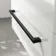 Omaha Gloss White Wall Hung Drawer Vanity with Marble Top 800mm (Excludes Counter Top Basin) - Black Accents