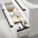Omaha Gloss White Wall Hung Drawer Vanity with Marble Top & Marin Basin 800mm - Black Accents