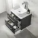Omaha Slate Grey Wall Hung Drawer Vanity with Marble Top & Marin Basin 600mm