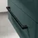 Omaha Mystic Green Wall Hung Drawer Vanity with Marble Top & Curved Counter Top Basin 800mm - Black Accents