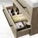 Elba Dawn Oak Wall Hung Basin Drawer Vanity 800mm - Black Accents