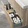Crete Fluted Apex Oak Wall Hung Basin Drawer Vanity 1000mm