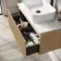 Malta Fluted Country Oak Wall Hung Drawer Vanity with Marble Top & Marin Basin 800mm