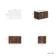 Malta Fluted Black Walnut Wall Hung Drawer Vanity with Marble Top 600mm - Excludes Counter Top Basin